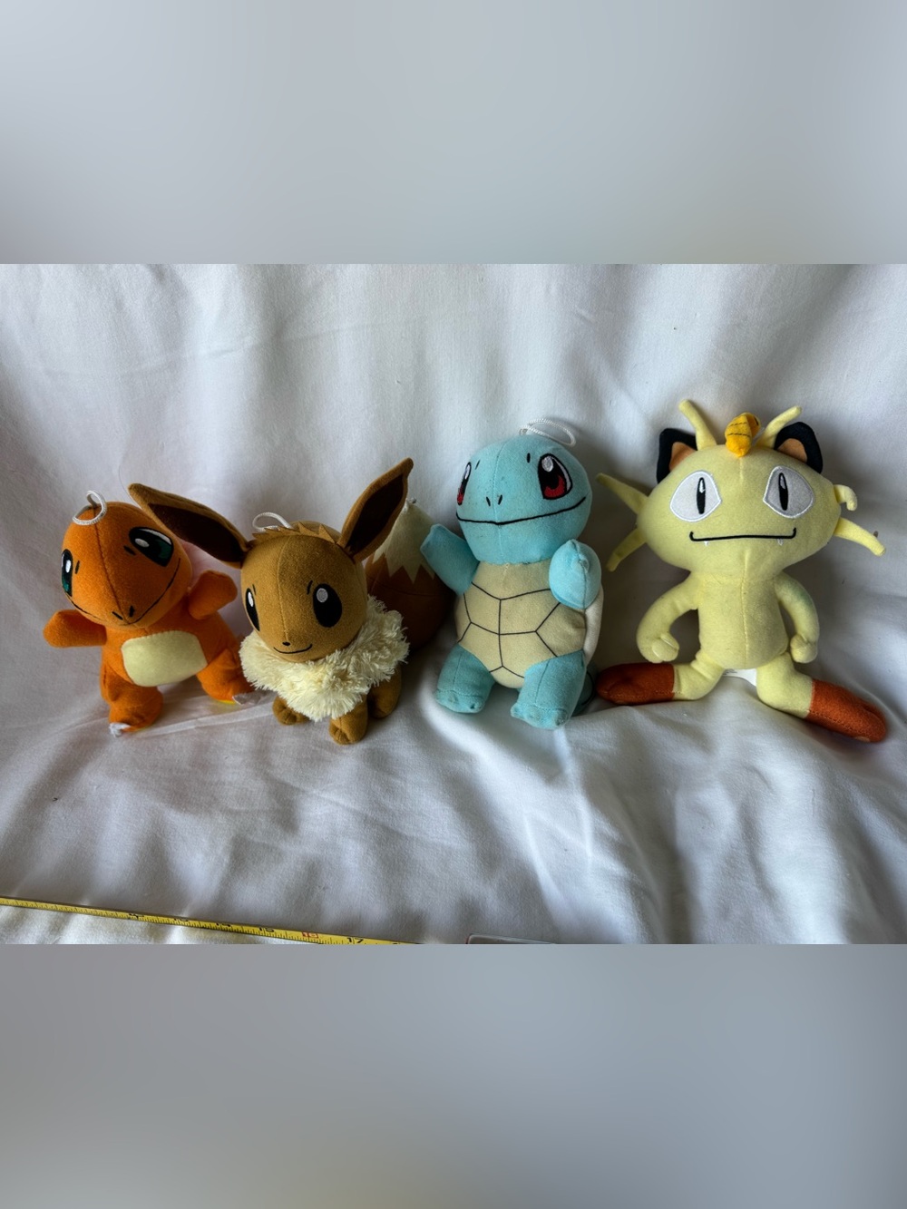 Pokémon Plush Stuffed Animal Lot Charmander Eevee Squirtle Meowth